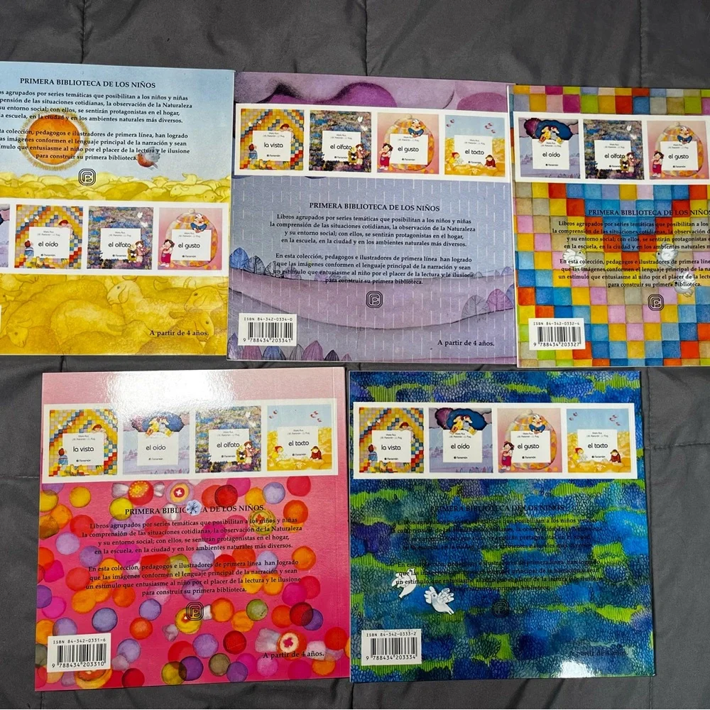 Lot of 5‎ Spanish Books Cinco Libros Maria Rius Five Senses